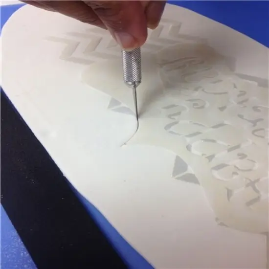 Happy Birthday Plaque Cake Stencil | C887 by Designer Stencils | Cake Decorating Tools | Baking Stencils for Royal Icing, Airbrush, Dusting Powder | Reusable Plastic Food Grade Stencil for Cakes | Easy to Use & Clean Cake Stencil {2}