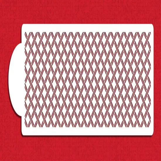 4-Inch Rattan Cake Stencil | C945 by Designer Stencils | Cake Decorating Tools | Baking Stencils for Royal Icing, Airbrush, Dusting Powder | Reusable Plastic Food Grade Stencil for Cakes | Easy to Use & Clean Cake Stencil {1}