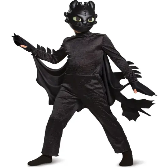 Child's Deluxe How To Train Your Dragon 3 Toothless Costume {1}