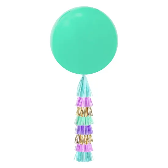 Jumbo Balloon & Tassel Tail - Mermaid {1}