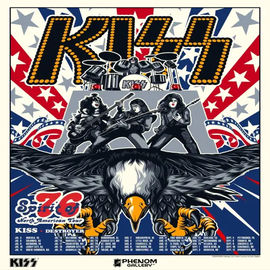 Phenom Gallery KISS Spirit of '76 North American Tour Serigraph {3}