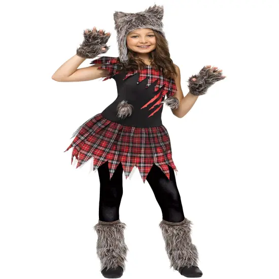 Transformed Wolf Wolfie Werewolf Girl's Costume {1}