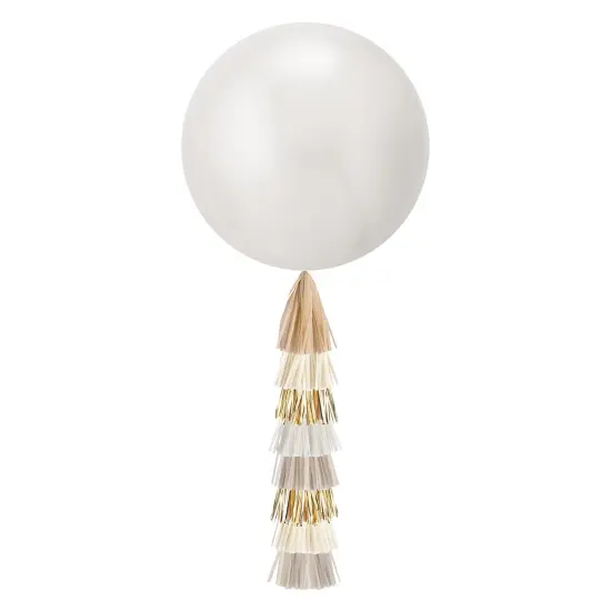 Jumbo Balloon & Tassel Tail - Champagne {1}