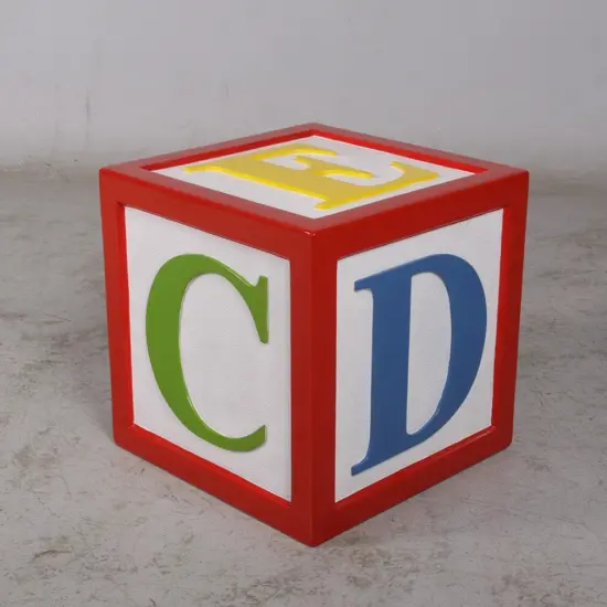 Letter Block Alphabet 18" Over Sized Statue {6}
