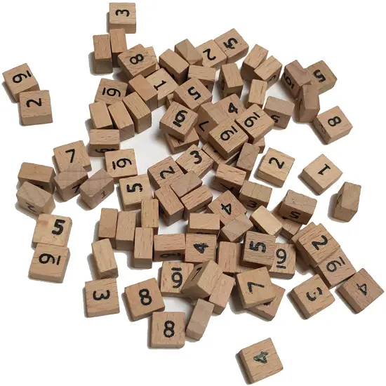 WE Games Replacement Wooden Sudoku Small Thinking Tiles - Extra Set of Pieces {2}