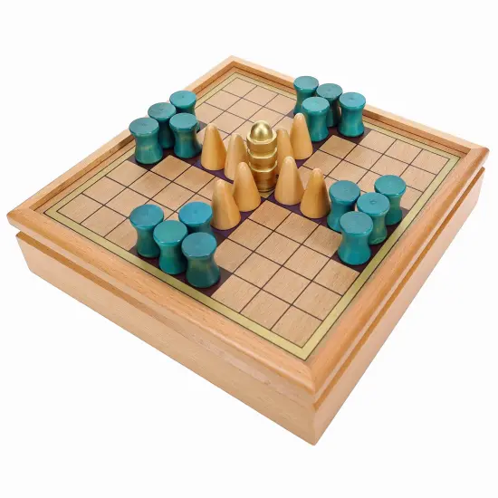 WE Games King's Table Wooden Board Game, Tablut Viking Strategy Game {1}