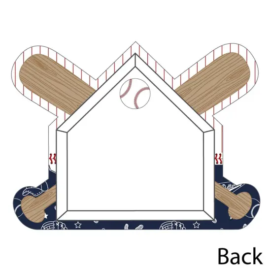 Big Dot of Happiness Batter Up - Baseball - Shaped Thank You Cards - Baby Shower or Birthday Party Thank You Note Cards with Envelopes - Set of 12 {6}