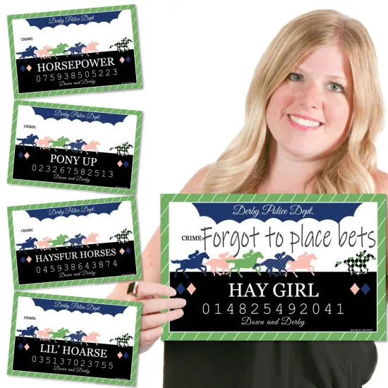 Big Dot of Happiness Kentucky Horse Derby - Horse Race Party Mug Shots - Photo Booth Props Kit - 20 Count {1}