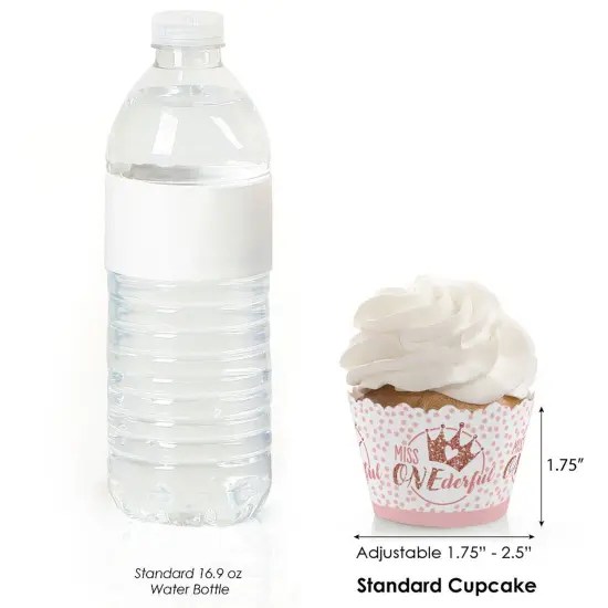 Big Dot of Happiness 1st Birthday Little Miss Onederful - Girl First Birthday Party Decorations - Party Cupcake Wrappers - Set of 12 {4}