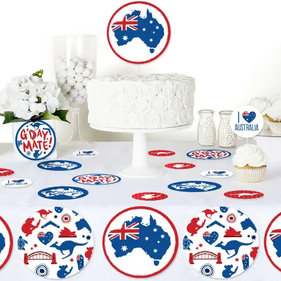Big Dot of Happiness Australia Day - G'Day Mate Aussie Party Giant Circle Confetti - Party Decorations - Large Confetti 27 Count {6}