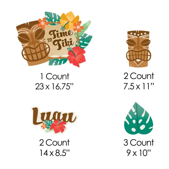 Big Dot of Happiness Tropical Luau - Yard Sign and Outdoor Lawn Decorations - Hawaiian Beach Party Yard Signs - Set of 8 {7}