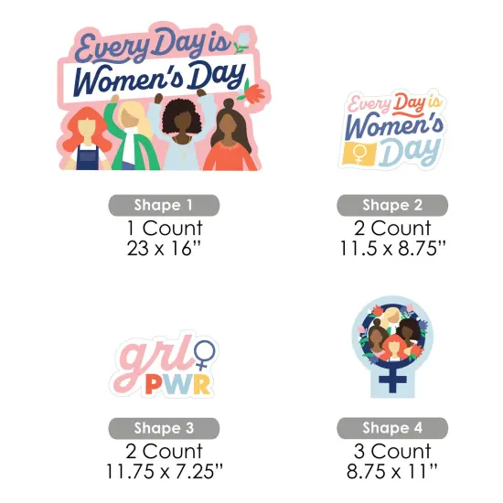 Big Dot of Happiness Women's Day - Yard Sign and Outdoor Lawn Decorations - Feminist Party Yard Signs - Set of 8 {7}