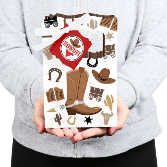Big Dot of Happiness Western Hoedown - Wild West Cowboy Party Favor Boxes - Set of 12 {6}
