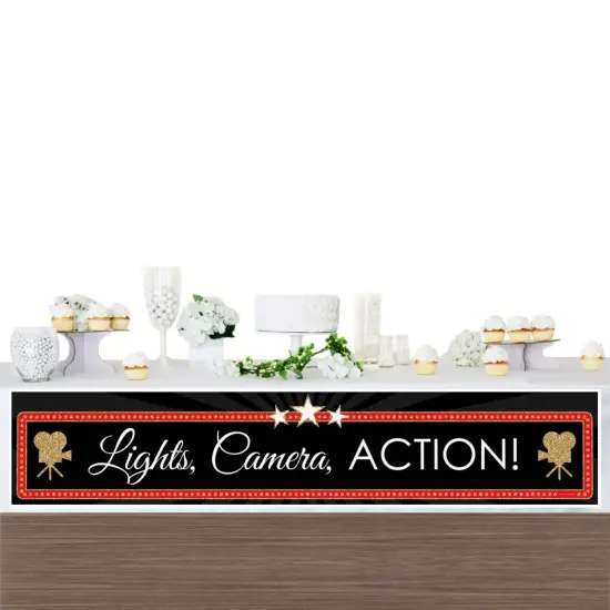 Big Dot of Happiness Red Carpet - Movie Night Party Decorations Party Banner {4}
