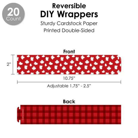 Big Dot of Happiness Canada Day - Canadian Party Favors and Cupcake Kit - Fabulous Favor Party Pack - 100 Pieces {4}