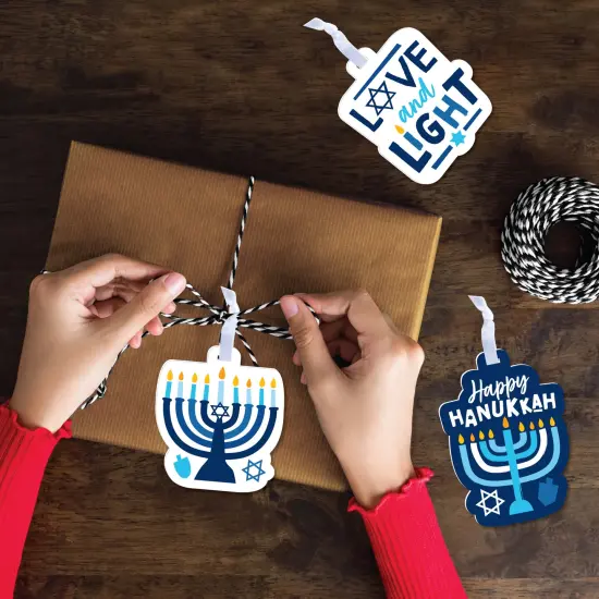 Big Dot of Happiness Hanukkah Menorah - Chanukah Holiday Decorations - Tree Ornaments - Set of 12 {4}