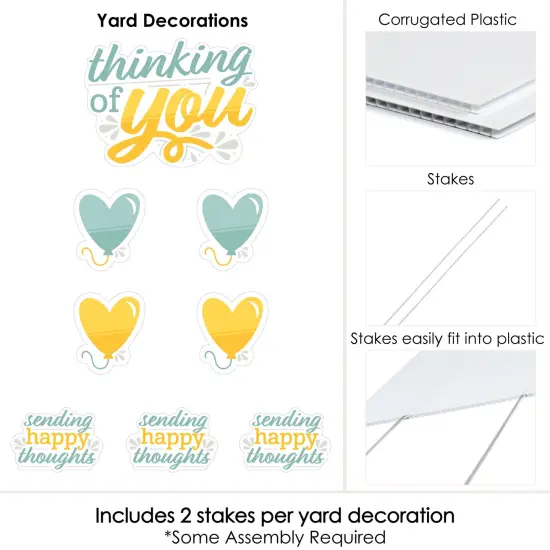 Big Dot of Happiness Thinking of You - Yard Sign and Outdoor Lawn Decorations - Just Because Yard Signs - Set of 8 {6}