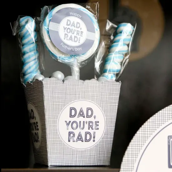 Big Dot of Happiness My Dad is Rad - Party Mini Favor Boxes - Father's Day Party Treat Candy Boxes - Set of 12 {7}