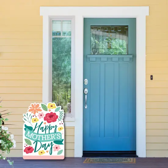 Big Dot of Happiness Colorful Floral Happy Mother's Day - Party Decorations - We Love Mom Party Welcome Yard Sign {6}