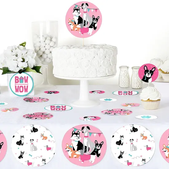 Big Dot of Happiness Pawty Like a Puppy Girl - Pink Dog Baby Shower or Birthday Party Giant Circle Confetti - Party D&eacute;cor - Large Confetti 27 Count {6}