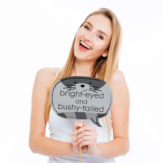 Big Dot of Happiness Funny Woodland Creatures - Baby Shower or Birthday Party Photo Booth Props Kit - 10 Piece {3}