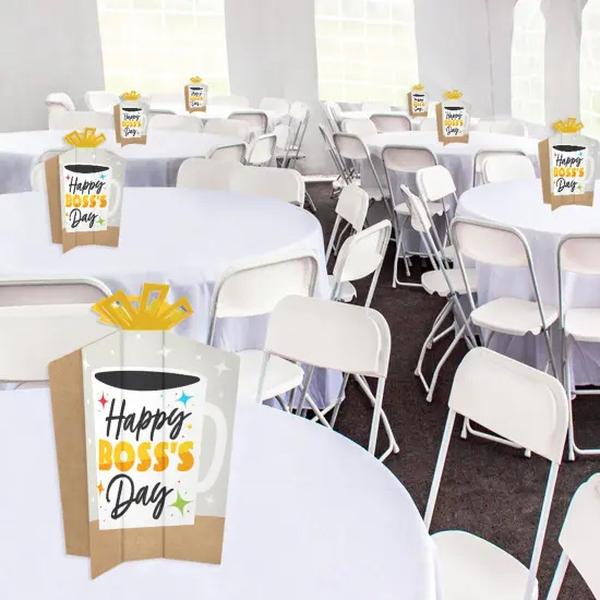 Big Dot of Happiness Happy Boss&rsquo;s Day - Table Decorations - Best Boss Ever Fold and Flare Centerpieces - 10 Count {3}
