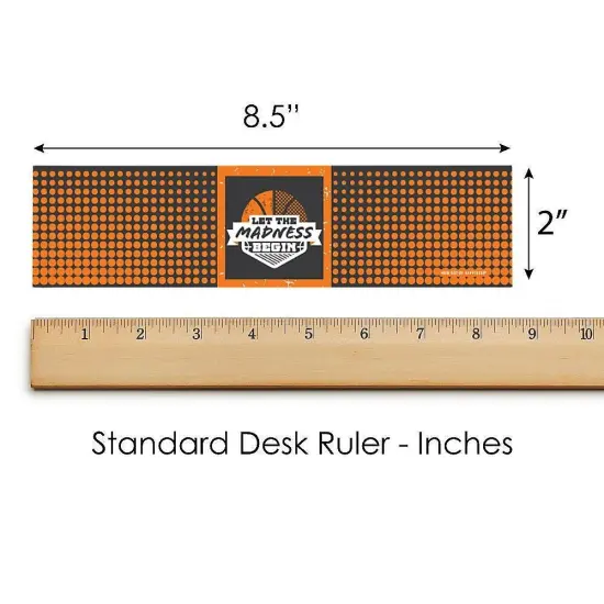 Big Dot of Happiness Basketball - Let the Madness Begin - College Basketball Party Water Bottle Sticker Labels - Set of 20 {6}