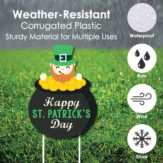 Big Dot of Happiness St. Patrick's Day - Party Decorations - Saint Paddy's Day Party Welcome Yard Sign {4}