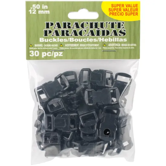 Pepperell Parachute Cord Buckles 30/Pkg-12mm {1}