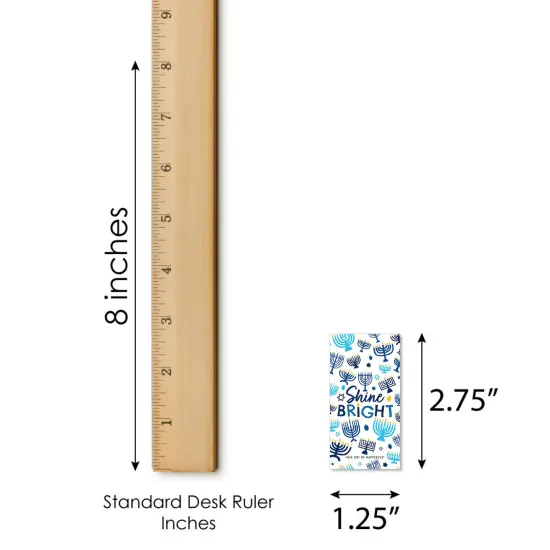 Big Dot of Happiness Hanukkah Menorah - Mini Candy Bar Wrapper Stickers - Chanukah Holiday Party Small Favors - 40 Count {6}