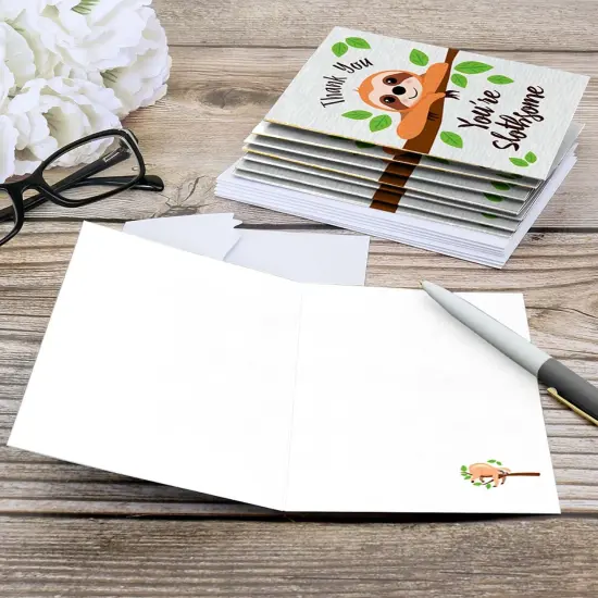 Big Dot of Happiness Let's Hang - Sloth - Baby Shower or Birthday Party Thank You Cards (8 count) {6}