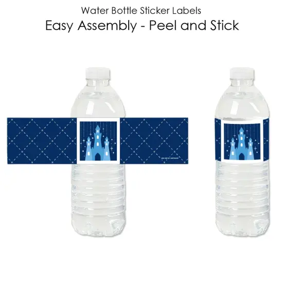 Big Dot of Happiness Fairy Tale Fantasy - Royal Prince and Princess Party Water Bottle Sticker Labels - Set of 20 {3}