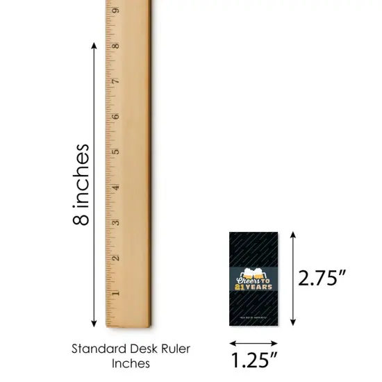 Big Dot of Happiness Cheers and Beers to 21 Years - Mini Candy Bar Wrapper Stickers - 21st Birthday Party Small Favors - 40 Count {6}