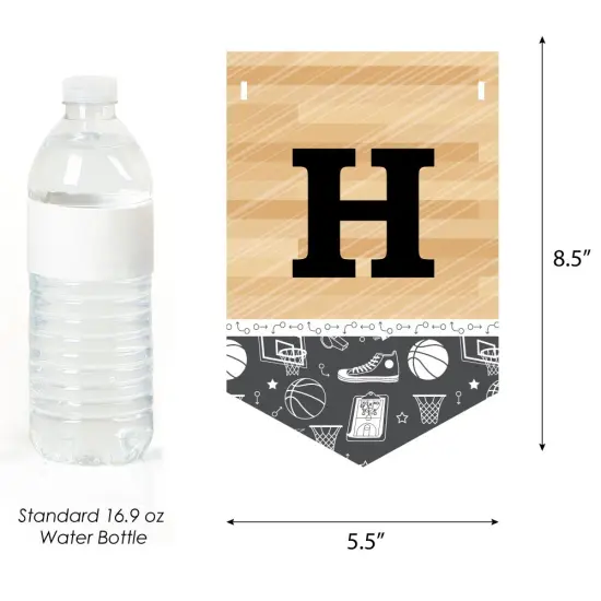 Big Dot of Happiness Nothin' but Net - Basketball - Birthday Party Bunting Banner - Sports Party Decorations - Happy Birthday {4}