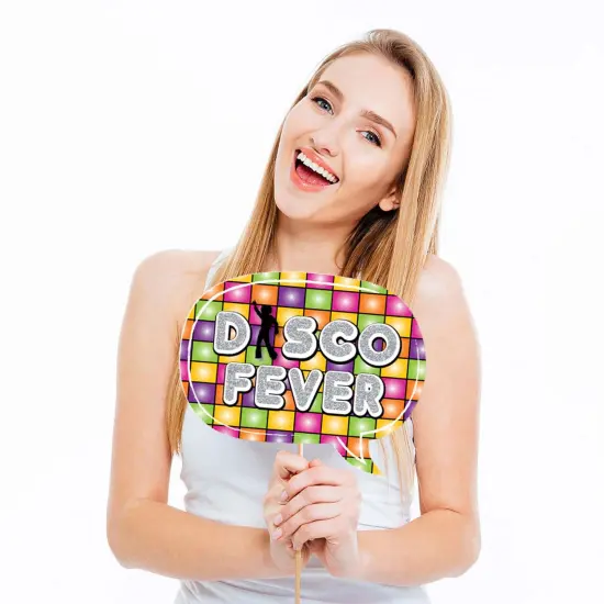 Big Dot of Happiness 70's Disco - 1970s Disco Fever Party Photo Booth Props Kit - 20 Count {4}