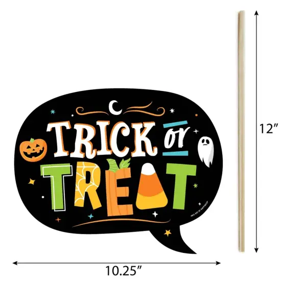 Big Dot of Happiness Funny Jack-O'-Lantern Halloween - Kids Halloween Party Photo Booth Props Kit - 10 Piece {6}
