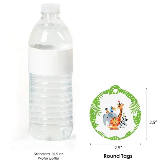 Big Dot of Happiness Jungle Party Animals - Safari Zoo Animal Birthday Party or Baby Shower Favor Gift Tags (Set of 20) {4}