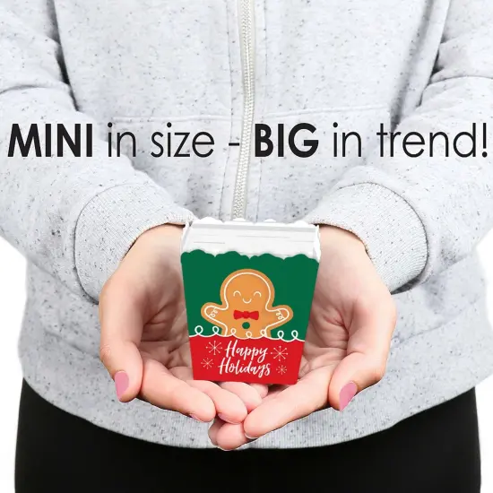 Big Dot of Happiness Gingerbread Christmas - Party Mini Favor Boxes - Gingerbread Man Holiday Party Treat Candy Boxes - Set of 12 {6}