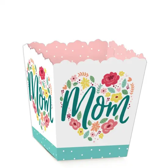 Big Dot of Happiness Colorful Floral Happy Mother's Day - Party Mini Favor Boxes - We Love Mom Party Treat Candy Boxes - Set of 12 {1}