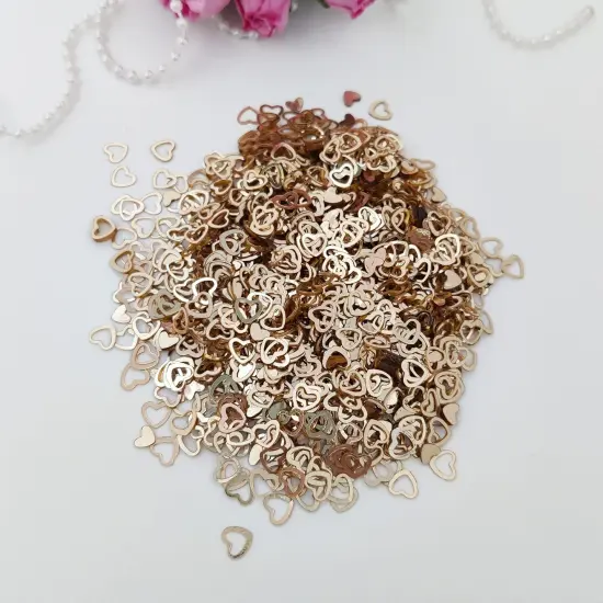 Dress My Craft Sequins 8gms-Golden Heart {4}