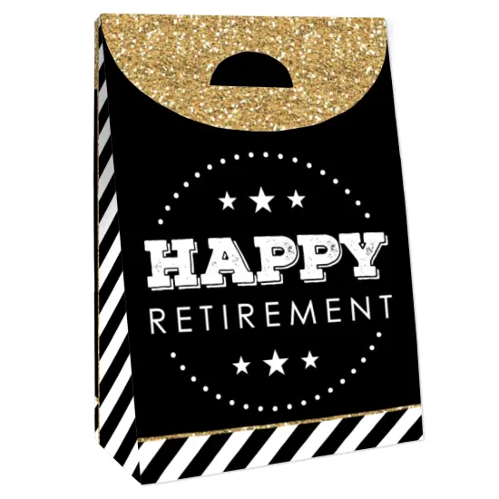 Big Dot of Happiness Happy Retirement - Retirement Gift Favor Bags - Party Goodie Boxes Set of 12 {4}