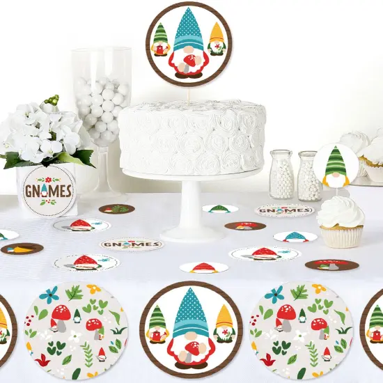 Big Dot of Happiness Garden Gnomes - Forest Gnome Party Giant Circle Confetti - Party Decorations - Large Confetti 27 Count {6}