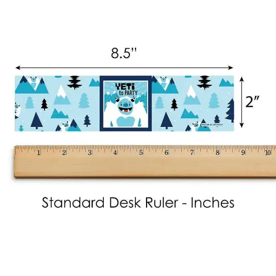 Big Dot of Happiness Yeti to Party - Abominable Snowman Party or Birthday Party Water Bottle Sticker Labels - Set of 20 {6}