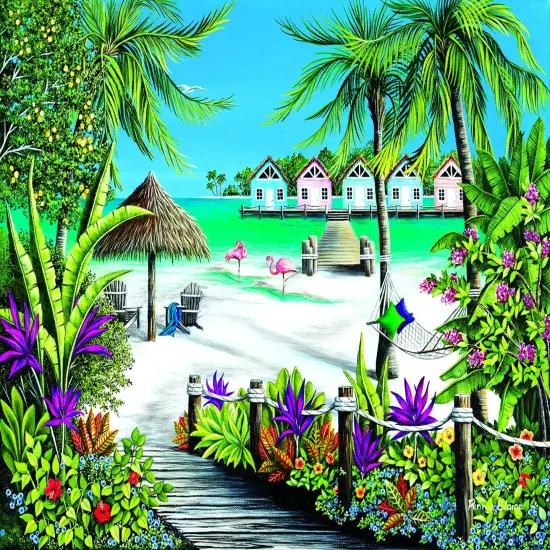 Sunsout Tropical Escape 500 pc Jigsaw Puzzle 61810 {1}