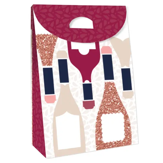 Big Dot of Happiness But First, Wine - Wine Tasting Gift Favor Bags - Party Goodie Boxes - Set of 12 {4}