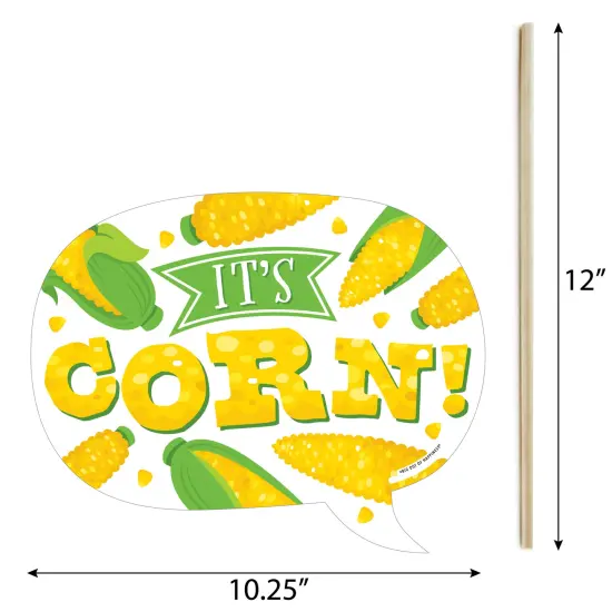 Big Dot of Happiness Funny It's Corn - Fall Harvest Party Photo Booth Props Kit - 10 Piece {6}
