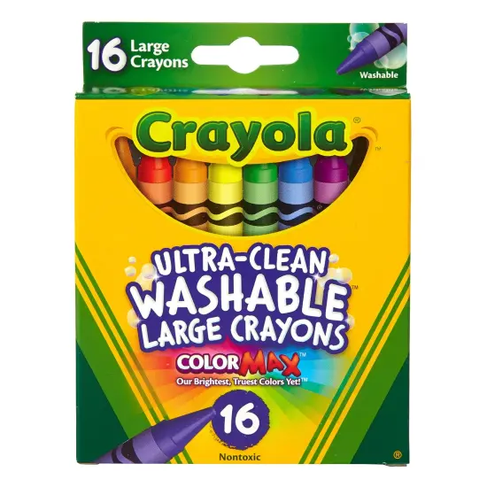 Crayola Large Washable Crayons-16/Pkg {1}
