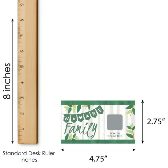 Big Dot of Happiness Family Tree Reunion - Family Gathering Party Game Scratch Off Dare Cards - 22 Count {7}