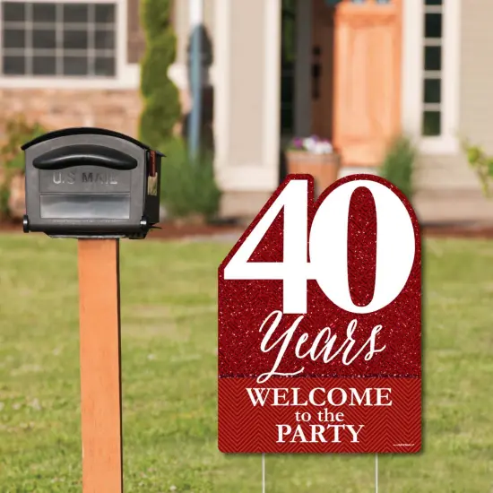Big Dot of Happiness We Still Do - 40th Wedding Anniversary - Party Decorations - Anniversary Party Welcome Yard Sign {3}