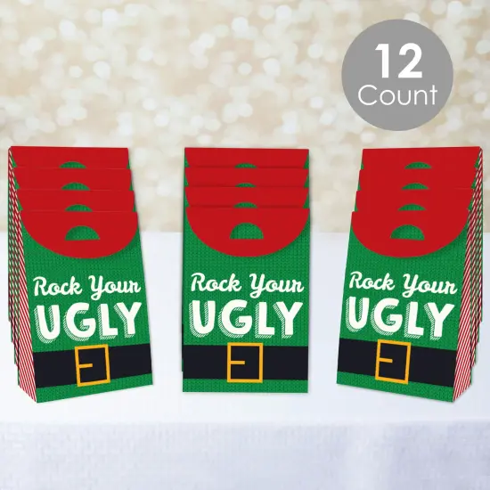 Big Dot of Happiness Ugly Sweater - Holiday and Christmas Gift Favor Bags - Party Goodie Boxes - Set of 12 {3}